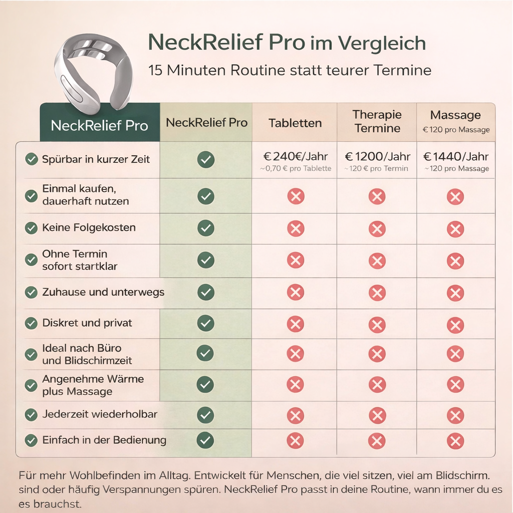 NeckRelief Pro Heat 4in1 Nackenmassagegerät