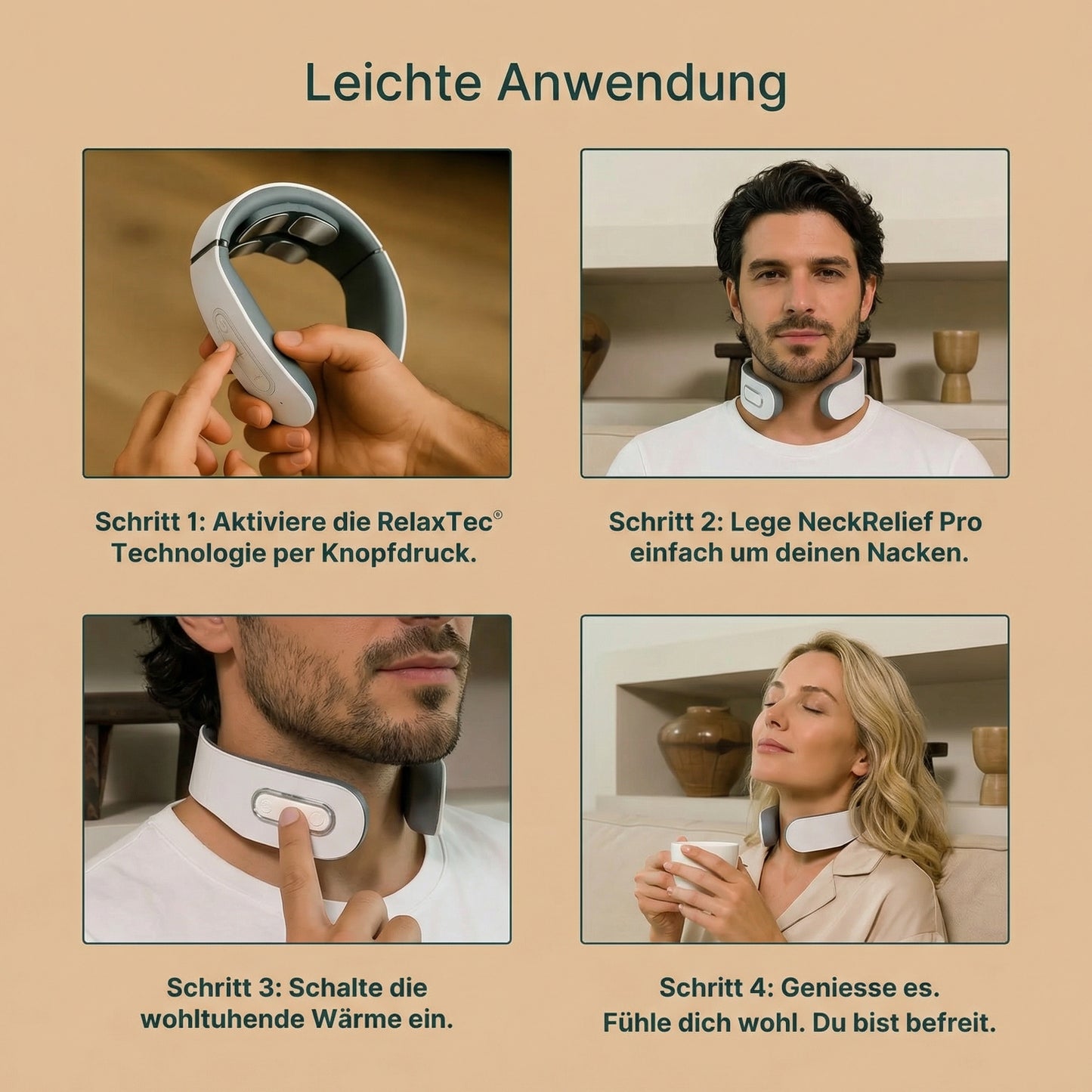 NeckRelief Pro Heat 4in1 Nackenmassagegerät